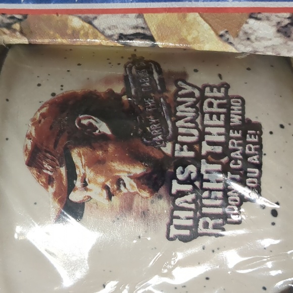 Larry The Cable Guy, Coffee Mugs, Git R Done, Set of 4, Speckled Stoneware, New - Picture 8 of 10